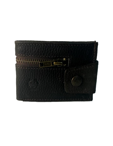 Billetera de Cuero Genuino Estilo Rock color negro: Diseño Único, Calidad Superior y Funcionalidad Garantizada ref 31CUT118