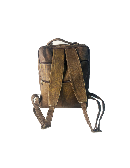 Mochila de Cuero 100% genuino para uso diario: Diseño Versátil, Funcional y con calidad Artesanal 3jcut602