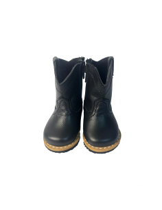 Botas Negras para Bebé de Cuero 100% Genuino | Estilo y Protección Natural