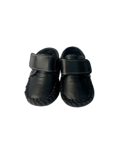 Mocasines Negros para Bebé de Cuero Genuino | Calidad, Elegancia y Comodidad.