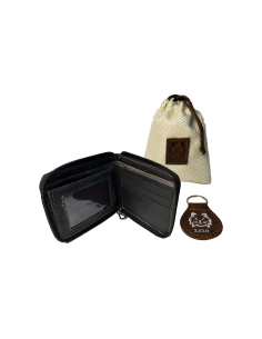 Billetera Negra de Cuero Genuino con Cremallera | Elegancia y seguridad en un solo accesorio 2