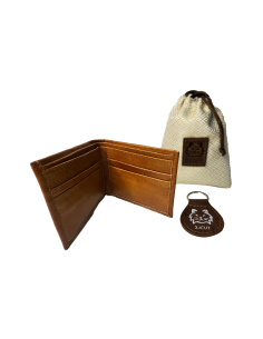 Billetera Clásica de Cuero Marrón Claro 100% Genuino | Elegancia y Calidad Inigualable 2